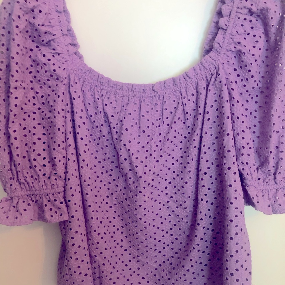 Tuckernut eyelet blouse in Lavender